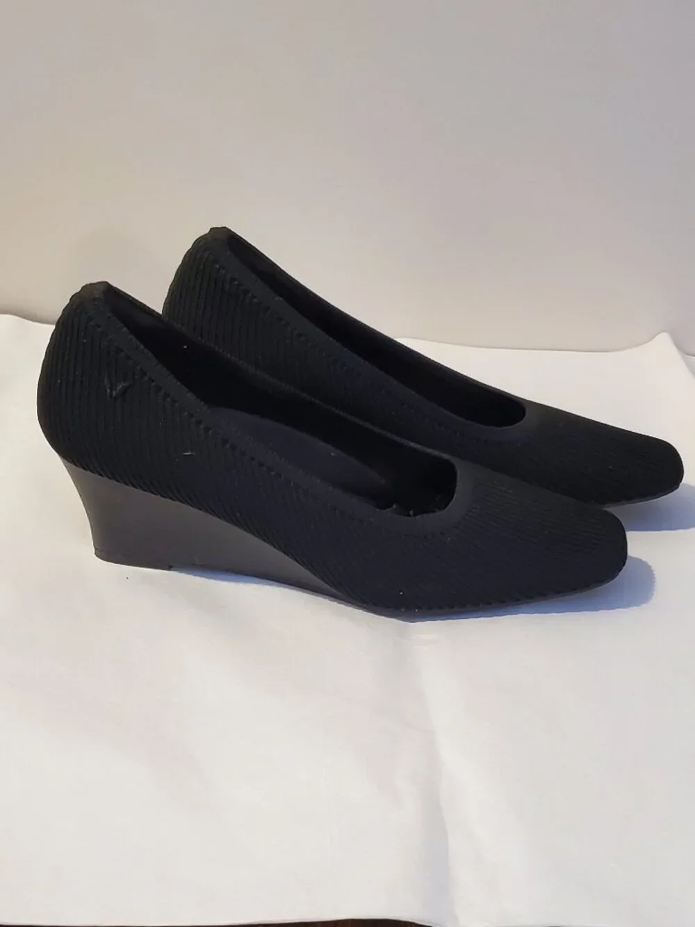 Vivaia Square Toe Margot Wedge Pro Heels EU Size 38 = 7-7.5